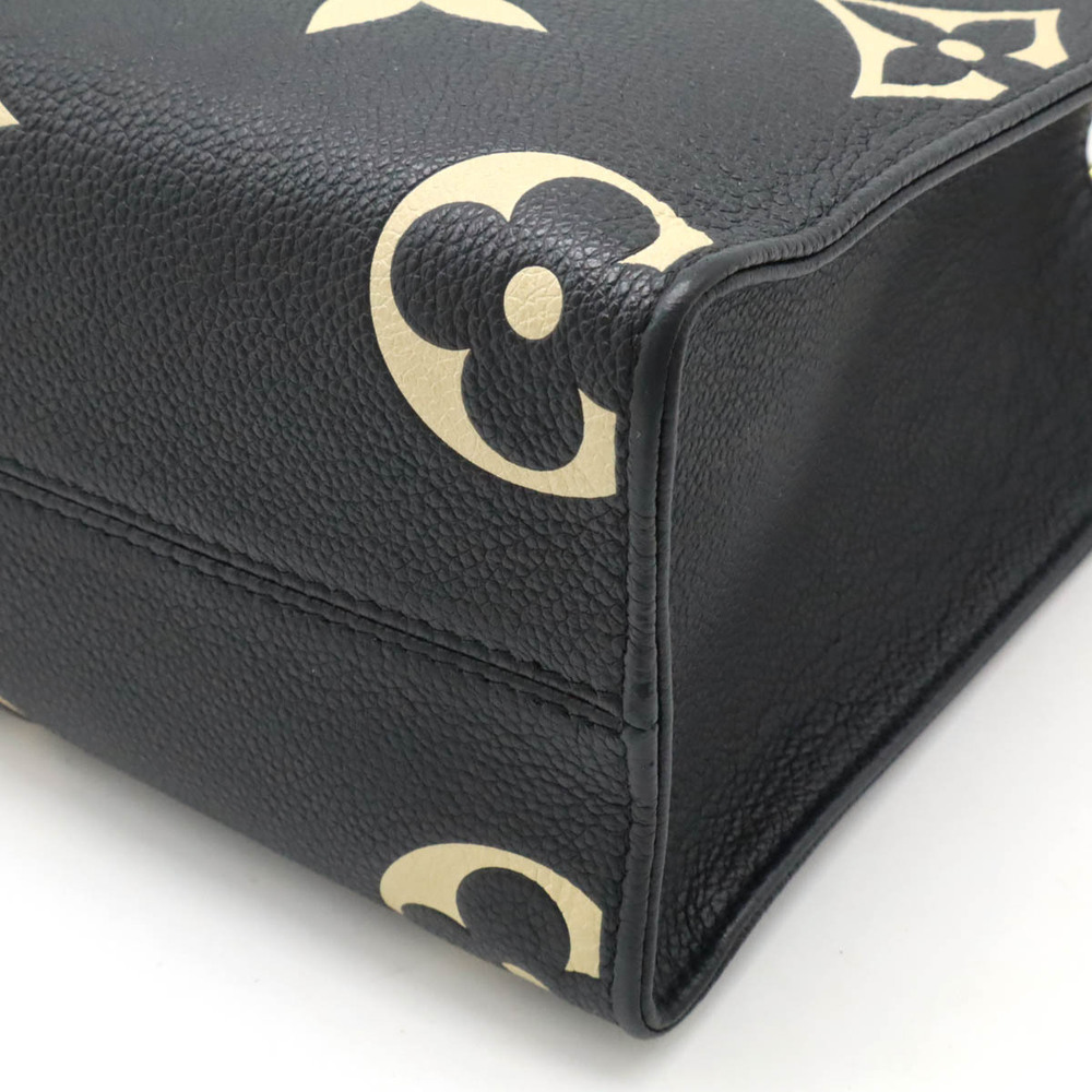 LOUIS VUITTON Monogram Empreinte OnTheGo Handbag Shoulder Bicolor Black Beige - Picture 3 of 6